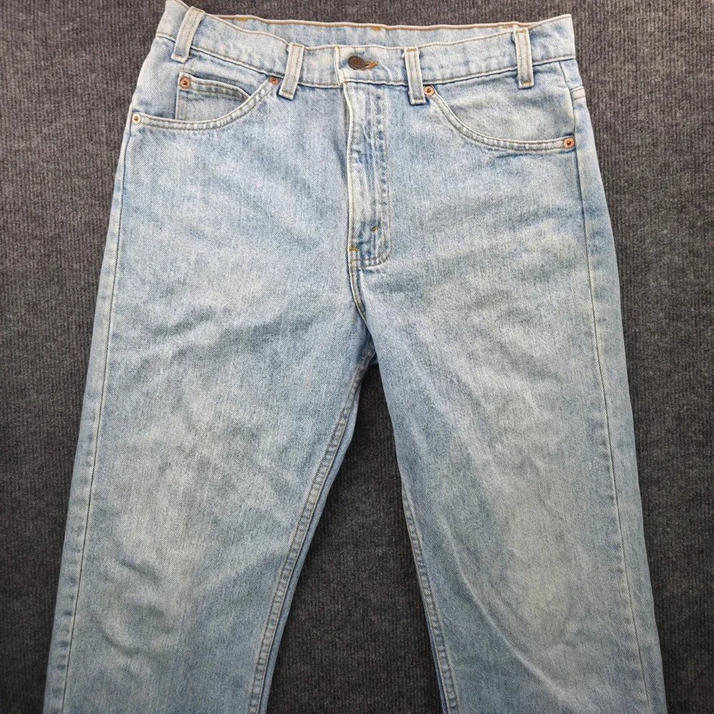 VTG Levi's 505 Orange Tab Jeans Mens 32x32 Light Wash Blue Made in USA Cotton